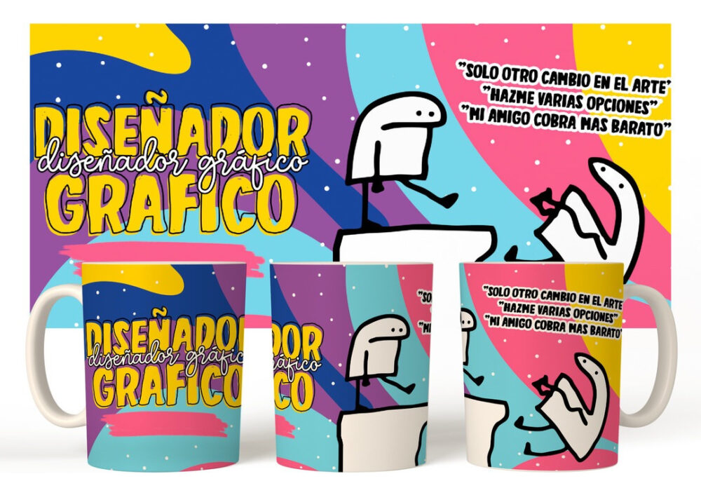Taza Cerámica Flork Profesiones Trabajo Diseñador Grafico - Image 2