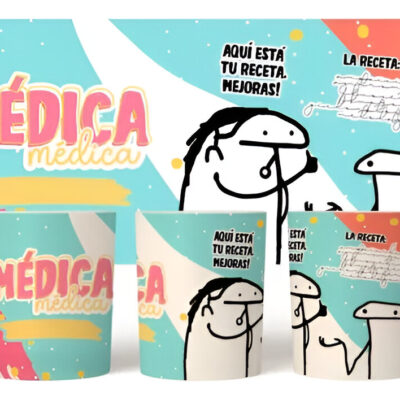 Taza Cerámica Flork Profesiones Trabajo Medica Doctora