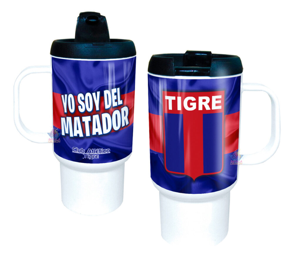 Jarro Térmico Equipos Fútbol Argentina Escudo Bandera Copa Tigre Matador Club Atlético