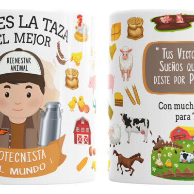 Taza Cerámica Zootecnista Médico Veterinario Salud Animales