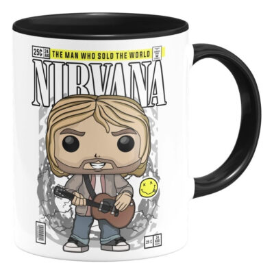 Taza Interior De Color Kurt Cobain Nirvana 01
