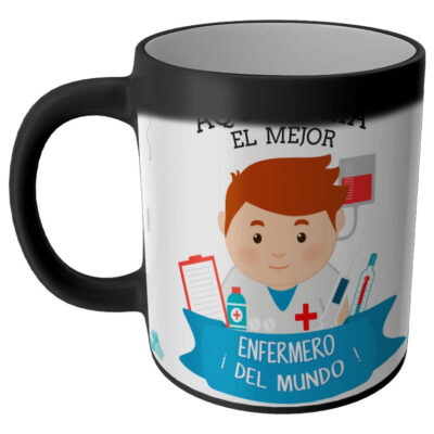 Taza Magica Aqui Toma El La Mejor Profesiones Regalo Familia ENFERMERO