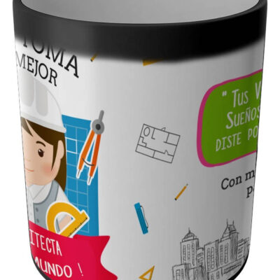 Taza Magica Aqui Toma El La Mejor Profesiones Regalo Familia ARQUITECTA