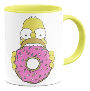 Taza Interior De Color Homero Rosquilla Los Simpson