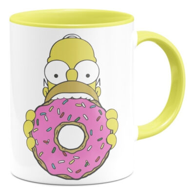 Taza Interior De Color Homero Rosquilla Los Simpson