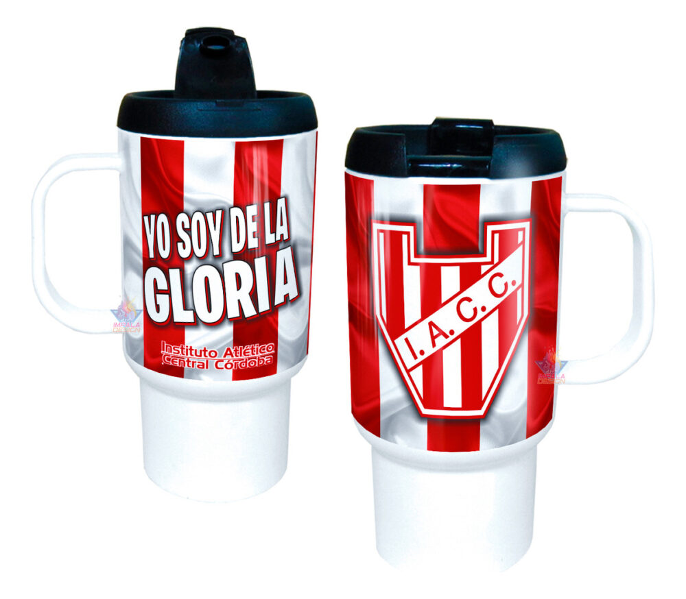 Jarro Térmico Equipos Fútbol Argentina Escudo Bandera Copa Instituto Gloria Atlético Central Córdoba