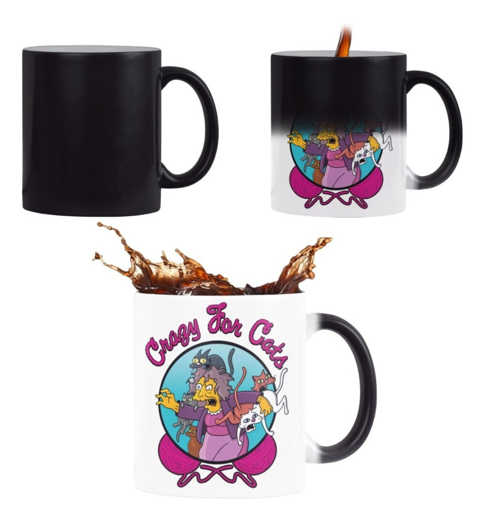 Taza Mágica La Loca De Los Gatos Los Simpson
