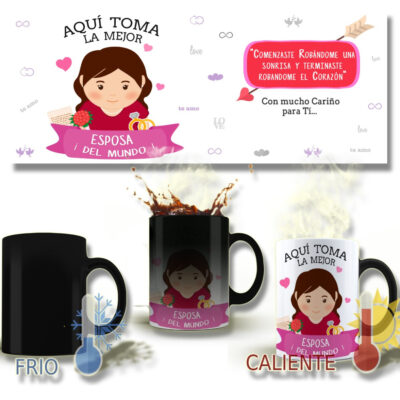 Taza Magica Aqui Toma El La Mejor Profesiones Regalo Familia ESPOSA