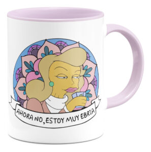 Taza Los Simpson Ahora No Estoy Muy Ebria Interior Color