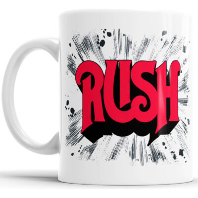 Taza Cerámica Rush Banda Rock Progresivo Logo Geddy Lee 2112