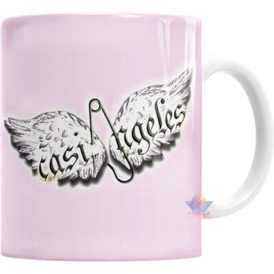 Taza Cerámica Casi Ángeles Telenovela Logo Retro Argentina Rosa