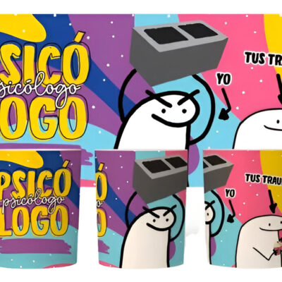 Taza Cerámica Flork Profesiones Trabajo Psicologo