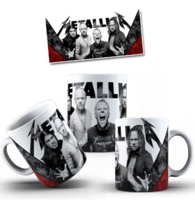 Taza Cerámica Rock Internacional Música Todas Las Bandas Pop Metallica 2