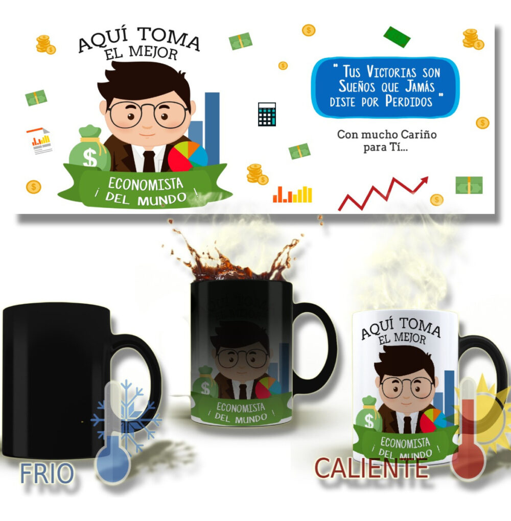 Taza Magica Aqui Toma El La Mejor Profesiones Regalo Familia ECONOMISTA HOMBRE - Image 2