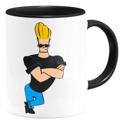 Taza Interior De Color Johnny Bravo Caricaturas Retro