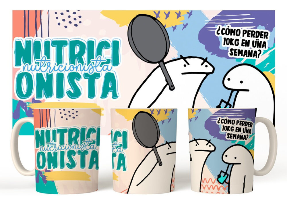 Taza Cerámica Flork Profesiones Trabajo Nutricionista - Image 2