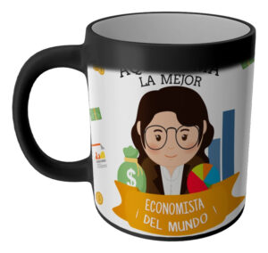 Taza Magica Aqui Toma El La Mejor Profesiones Regalo Familia ECONOMISTA MUJER
