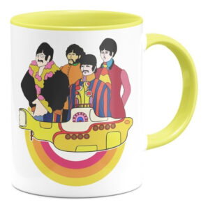 Taza Interior De Color Yellow Submarine The Beatles