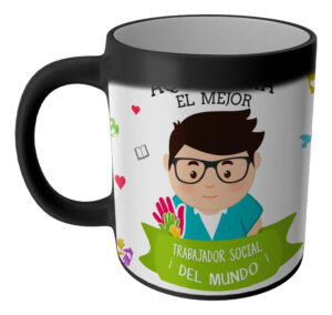 Taza Magica Aqui Toma El La Mejor Profesiones Regalo Familia TRABAJADOR SOCIAL