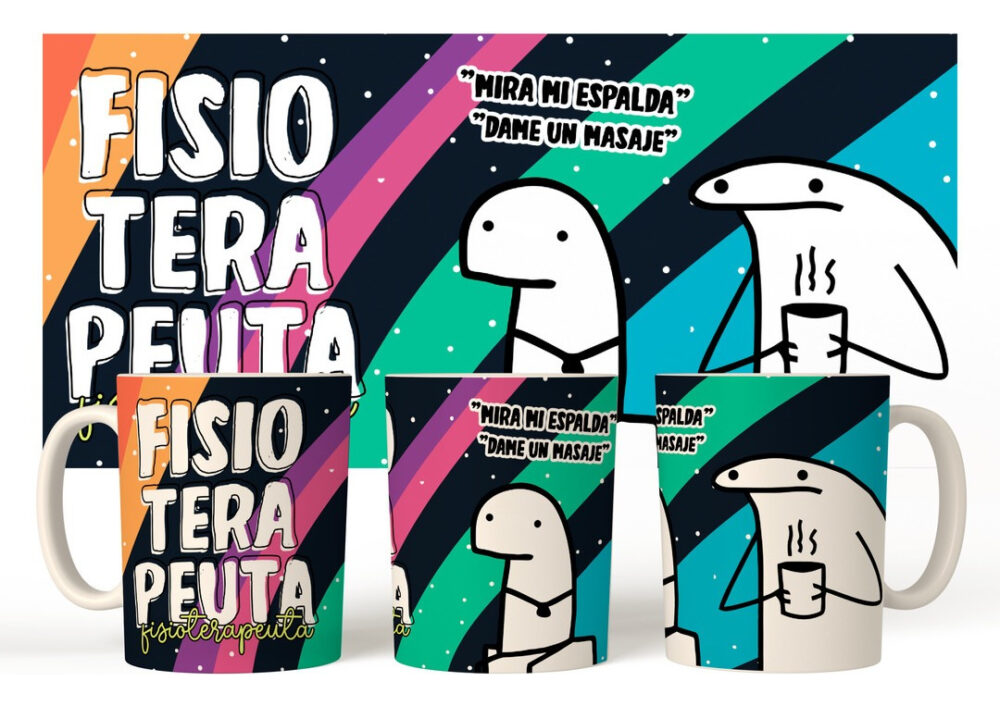 Taza Cerámica Flork Profesiones Trabajo Fisioterapeuta - Image 2
