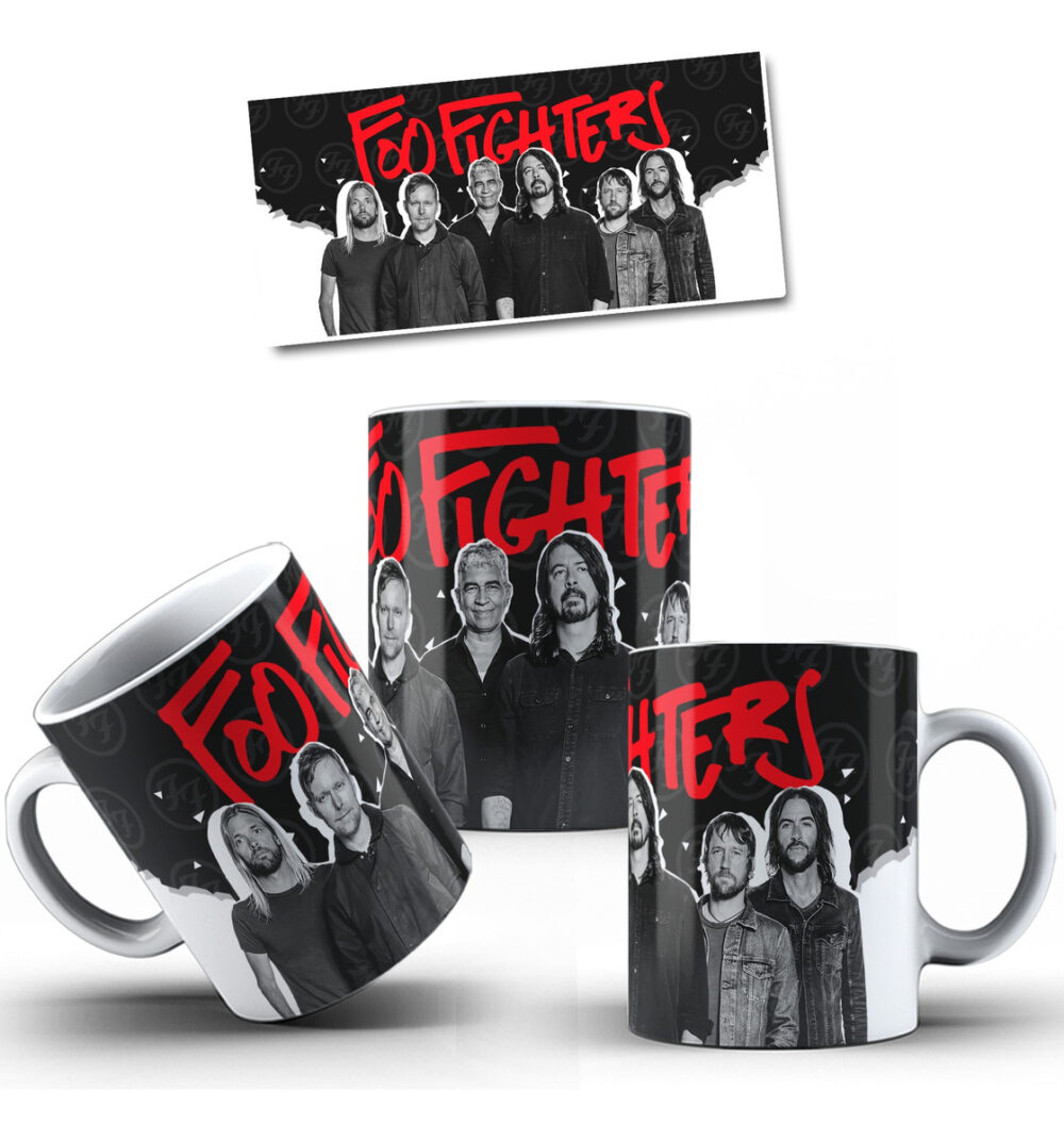 Taza Cerámica Rock Internacional Música Todas Las Bandas Pop Foo Fighters