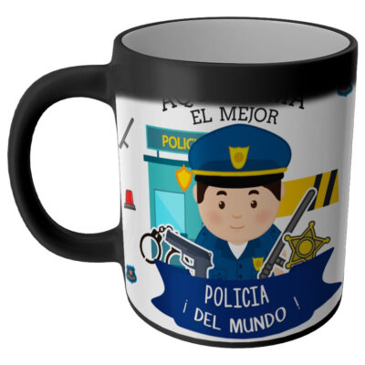 Taza Magica Aqui Toma El La Mejor Profesiones Regalo Familia POLICIA HOMBRE