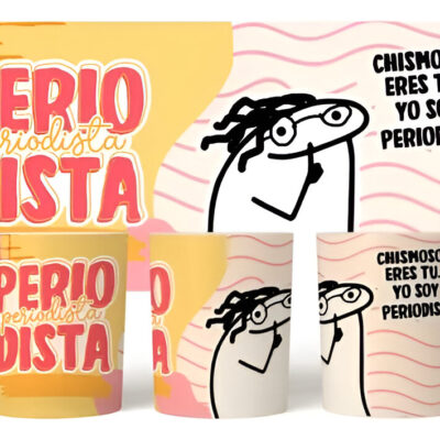 Taza Cerámica Flork Profesiones Trabajo Periodista Mujer