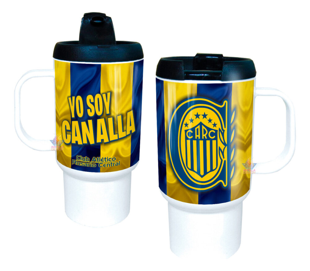 Jarro Térmico Equipos Fútbol Argentina Escudo Bandera Copa Rosario Central Canalla Club Atlético Rosario Central Santa Fé