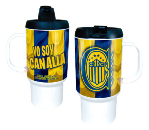 Jarro Térmico Equipos Fútbol Argentina Escudo Bandera Copa Rosario Central Canalla Club Atlético Rosario Central Santa Fé