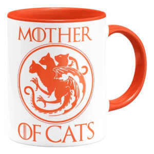 Taza Interior De Color Mother Of Cats Tronos Gatos