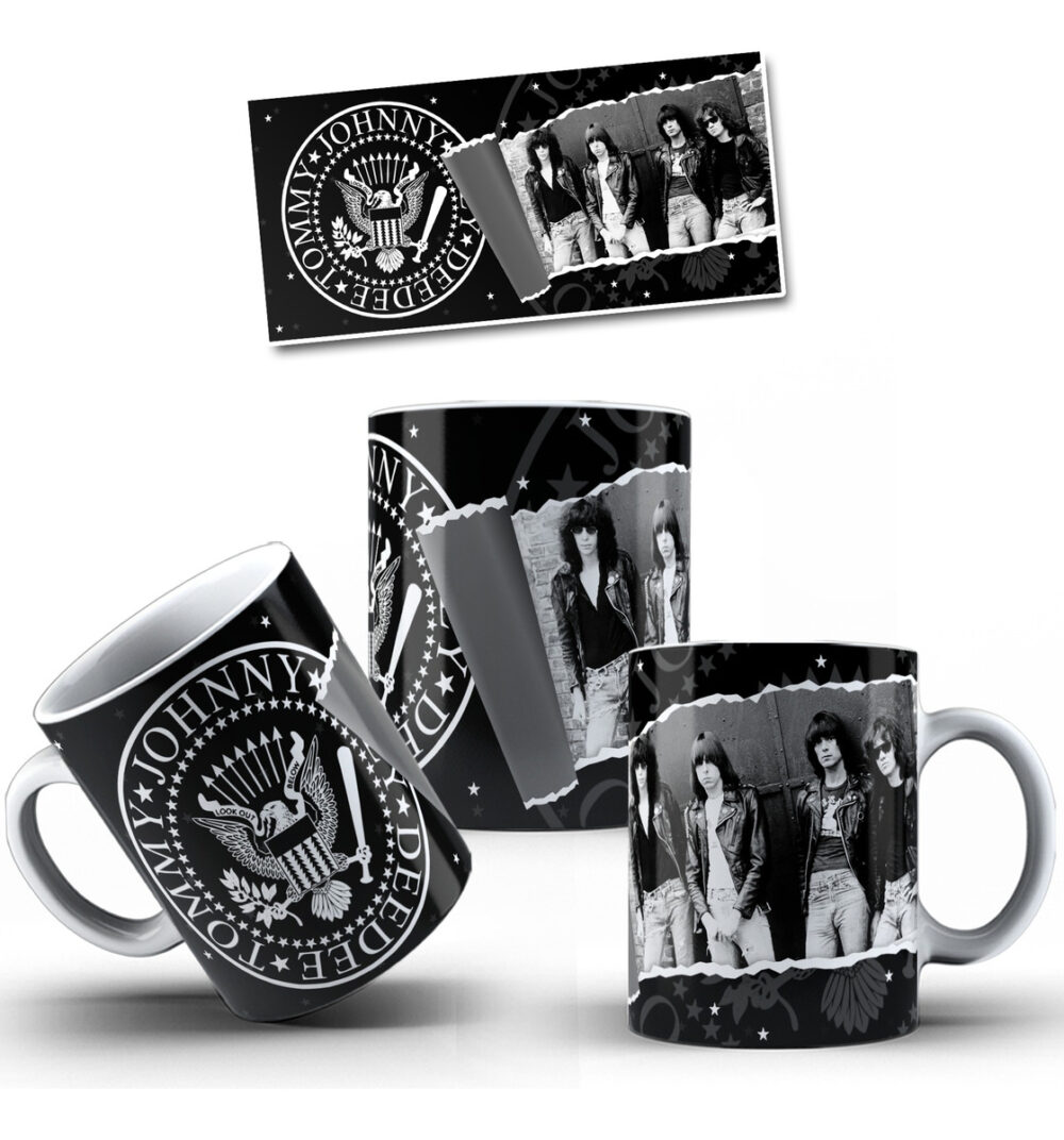 Taza Cerámica Rock Internacional Música Todas Las Bandas Pop The Ramones