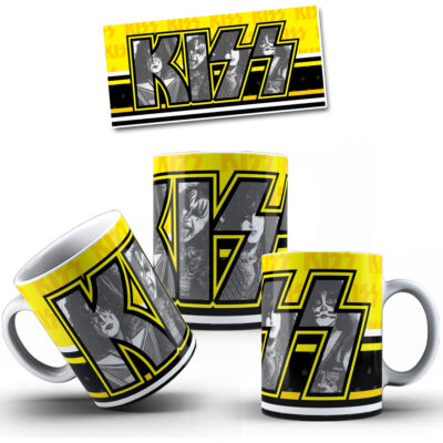 Taza Cerámica Rock Internacional Música Todas Las Bandas Pop Kiss