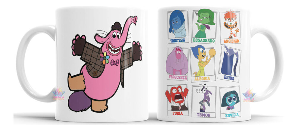 Taza Cerámica Emoción Tristeza Alegría Ansiedad Furia Mente 2. Bing Bong