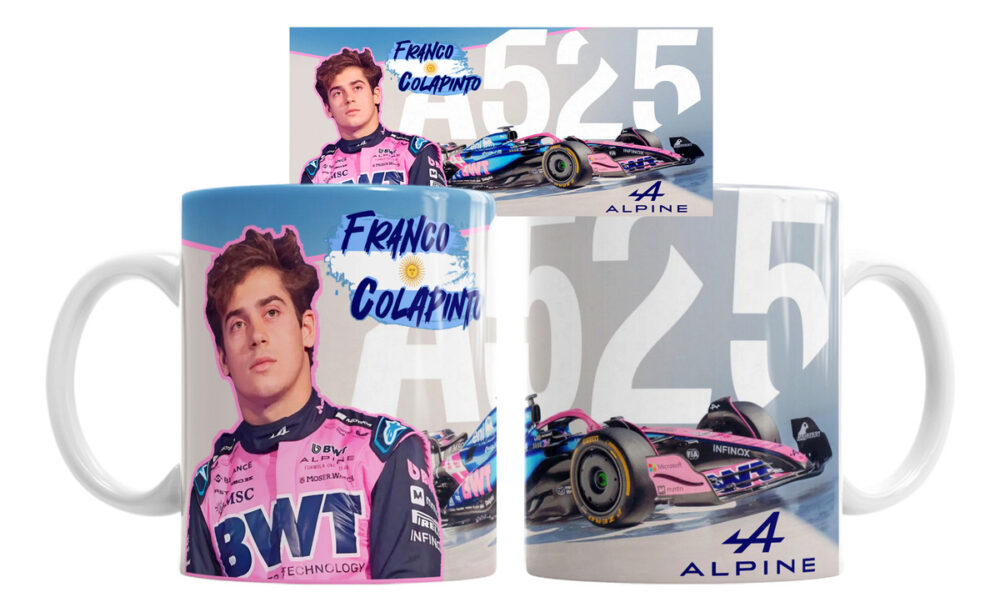 Taza Cerámica Franco Colapinto Carrera Formula 1 Alpine F1 - Image 2