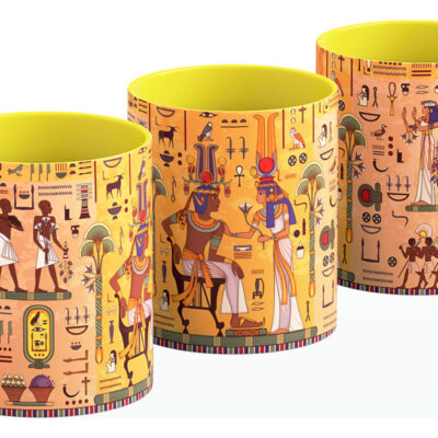 Taza Cerámica Jeroglíficos Antiguo Egipto Cultura Faraónica