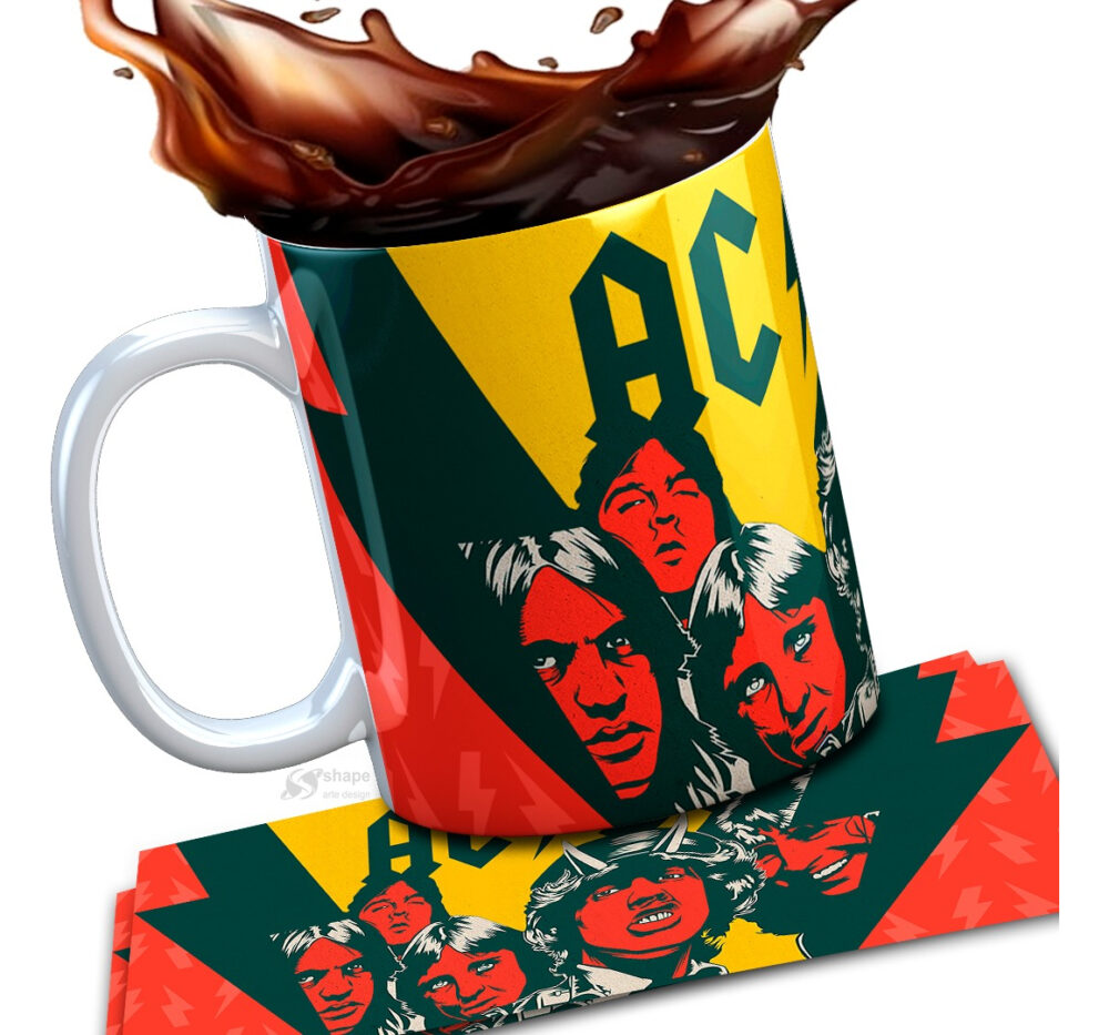 Taza Cerámica Rock Internacional Música Todas Las Bandas Pop AC DC - Image 2