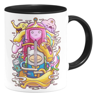 Taza Interior De Color Hora De Aventura Ilustración