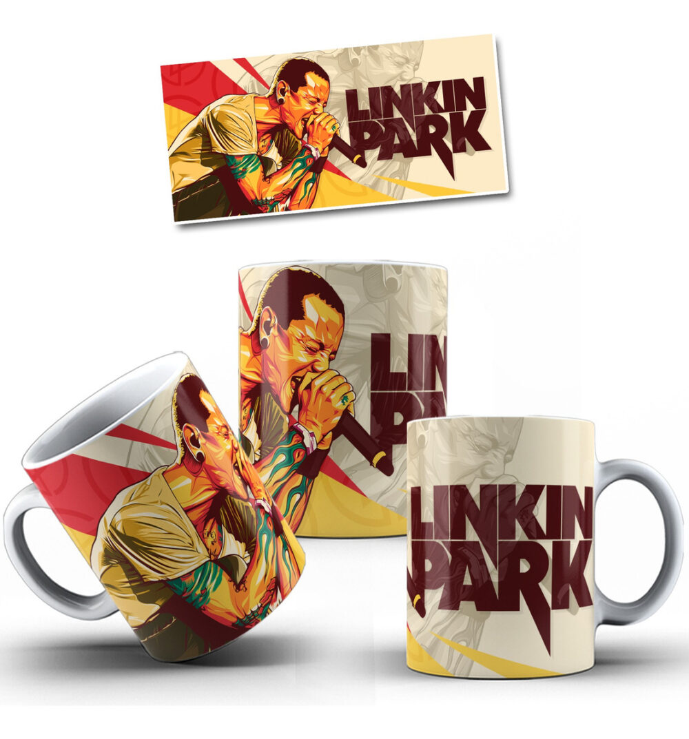Taza Cerámica Rock Internacional Música Todas Las Bandas Pop Linking Park