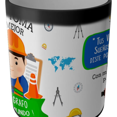 Taza Magica Aqui Toma El La Mejor Profesiones Regalo Familia TOPOGRAFO