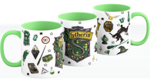 Taza Cerámica Premium De 11oz Harry Potter Casa Slytherin