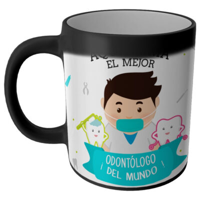 Taza Magica Aqui Toma El La Mejor Profesiones Regalo Familia ODONTOLOGO DENTISTA