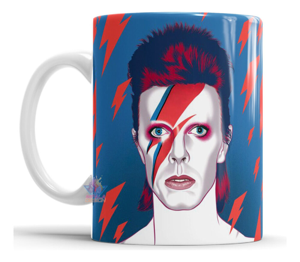 Taza Cerámica Rock Internacional Música Todas Las Bandas Pop David Bowie