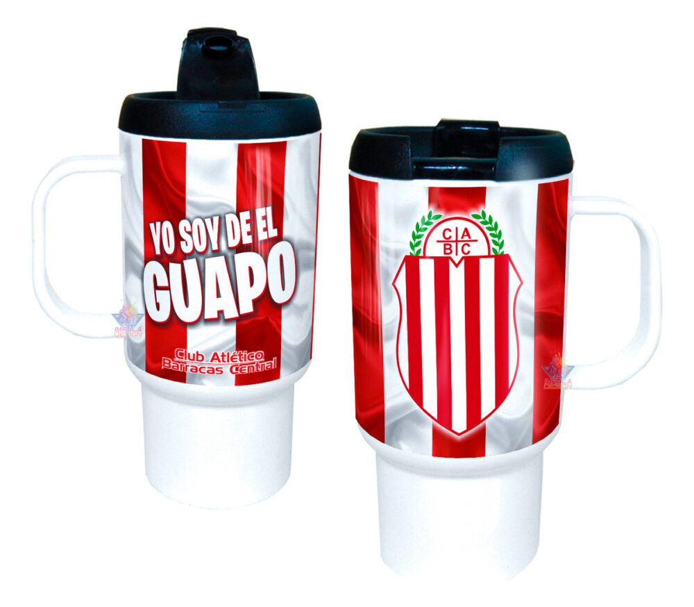 Jarro Térmico Equipos Fútbol Argentina Escudo Bandera Copa Barracas Central Guapo Club Atlético