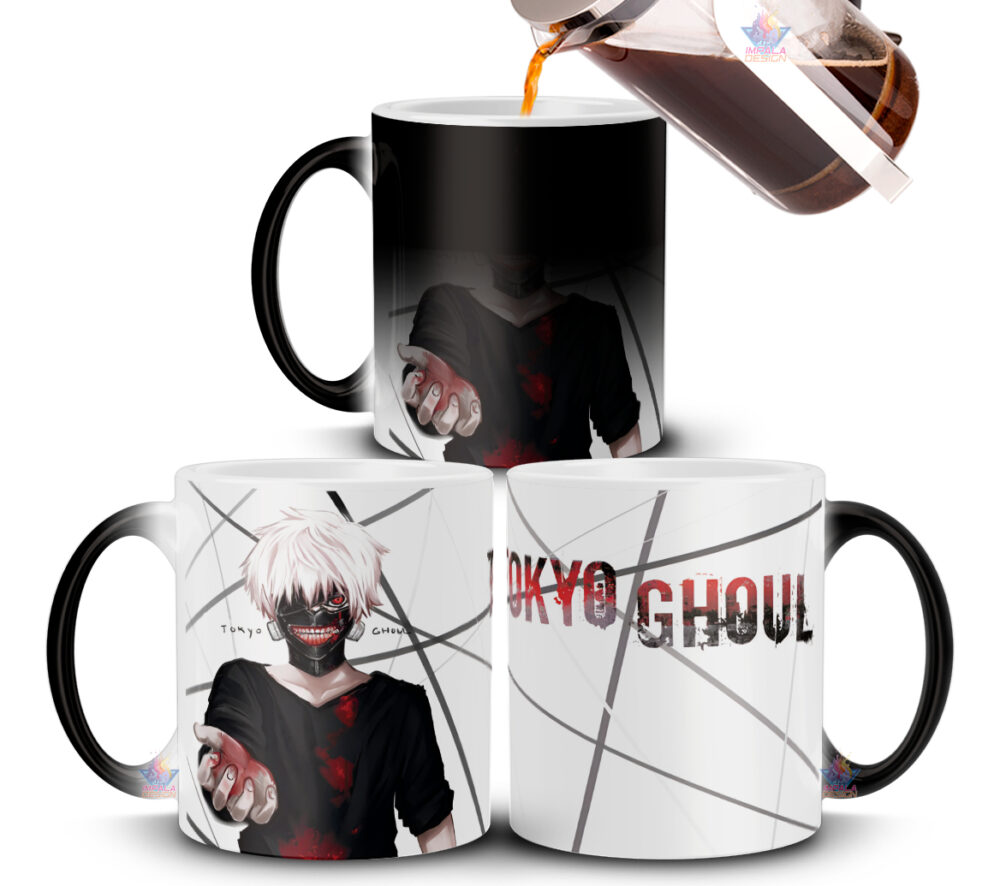 Taza Mágica Tokyo Ghoul Ken Kaneki Touka Kirishima Anteiku - Image 2