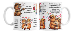 Taza Capibara Carpincho No Me Apapaches Coqueta Amor Canción