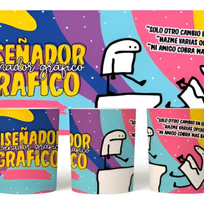 Taza Cerámica Flork Profesiones Trabajo Diseñador Grafico