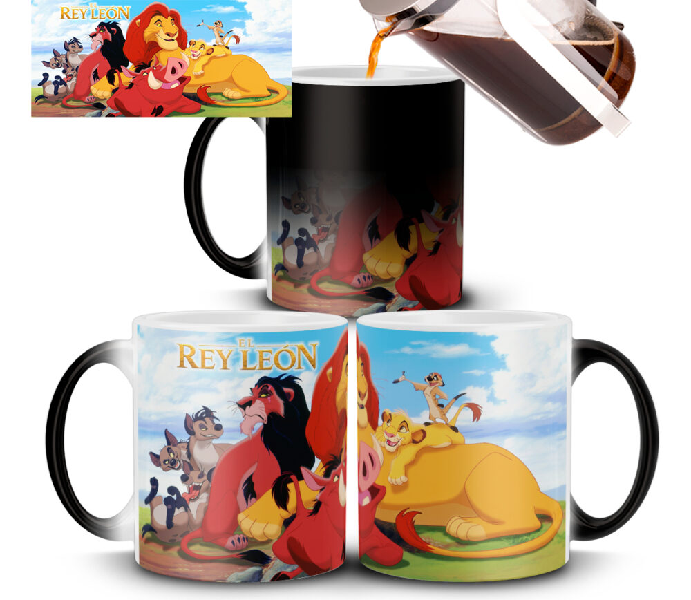 Taza Mágica El Rey Leon Simba Timon Pumba Hakuna Matata