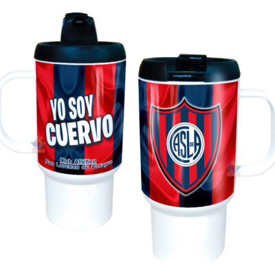 Jarro Térmico Equipos Fútbol Argentina Escudo Bandera Copa San Lorenzo Cuervo de Almagro Club Atlético