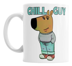 Taza De Cerámica Perro Relajado Chill Guy Meme Humor Regalo