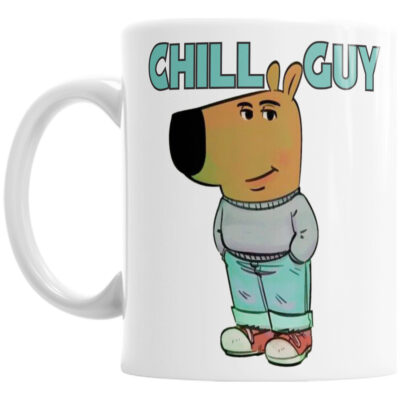 Taza De Cerámica Perro Relajado Chill Guy Meme Humor Regalo